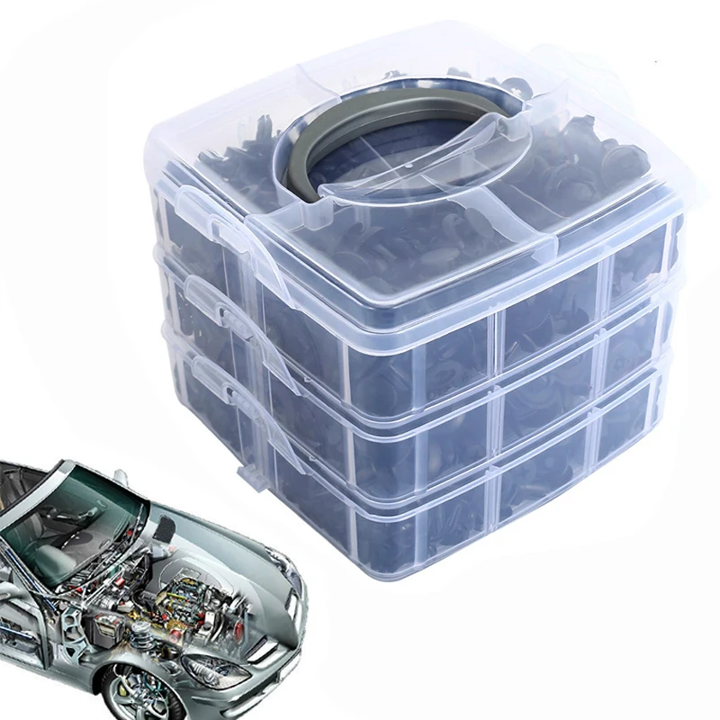620Pcs Car Retainer Plastic Auto Fasteners Push Trim Clips Pin Rivet Bumper Kit 